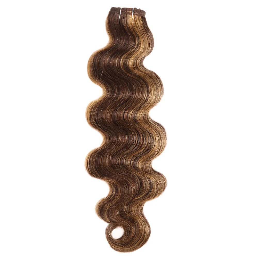 QVR Body Wave Weave 3 Bundles Virgin Human Hair Highlight Piano Brown Blonde Hair Bundles - Image 5