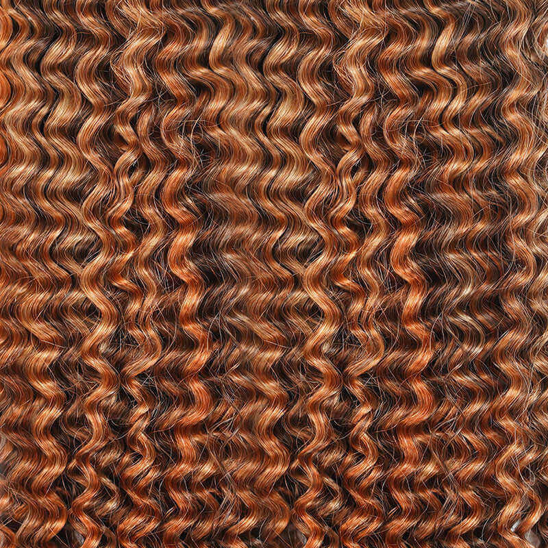 QVR Seamless Small Kinky Curly Feather Crochet Hair Highlight #P2/30 Machine Made Human Hair Extensions - Image 10