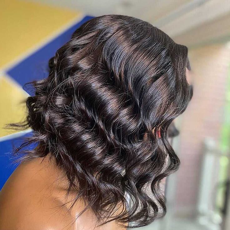 QVR Short Bob Loose Deep Wave Lace Frontal Wigs 180% Density - Image 5