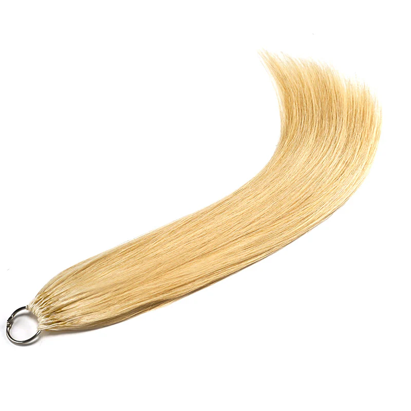 QVR Silk Straight Feather Crochet Human Hair Golden Blonde Color #24 Machine Made Crochet Weave Hair Extensions - Image 2
