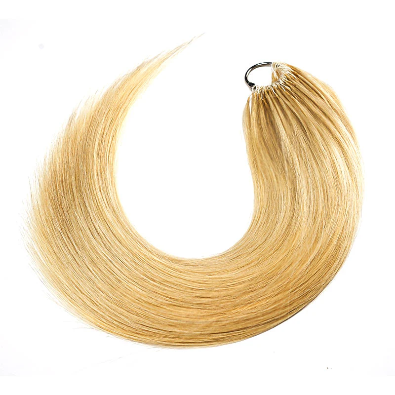 QVR Silk Straight Feather Crochet Human Hair Golden Blonde Color #24 Machine Made Crochet Weave Hair Extensions - Image 6