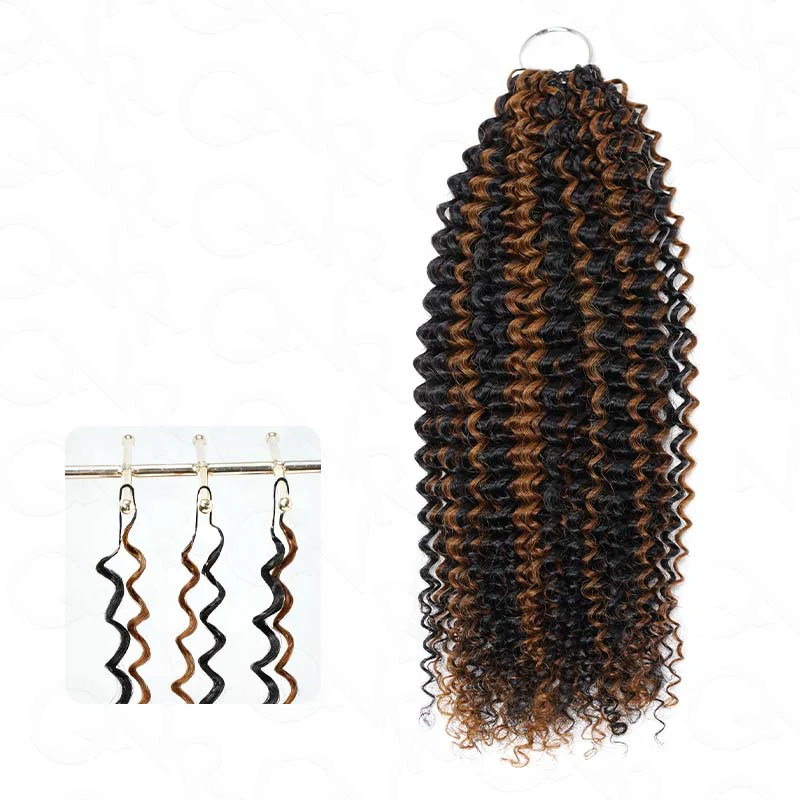 QVR #T1B/30 Crochet Hair Small Kinky Curly Machine Made Feather Human Hair Extension - Image 20