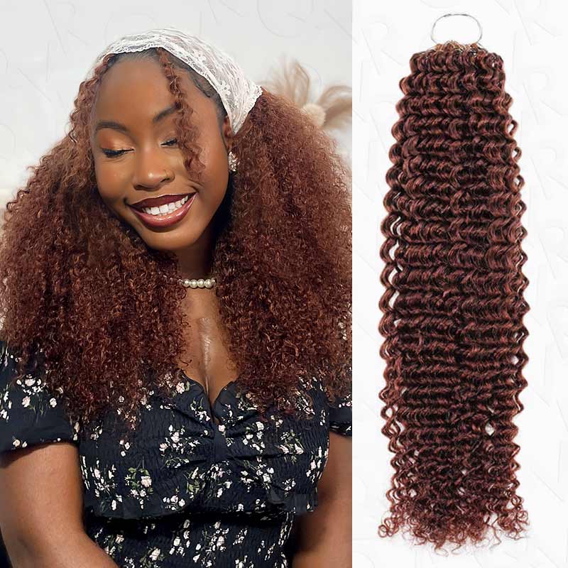 QVR #T1B/30 Crochet Hair Small Kinky Curly Machine Made Feather Human Hair Extension - Image 18