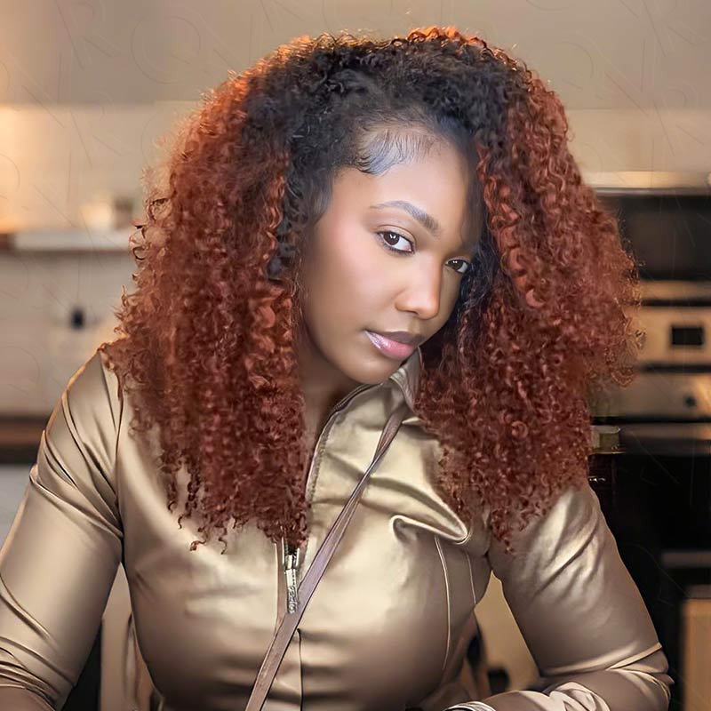 QVR #T1B/350 Crochet Hair Small Kinky Curly Machine Made Feather Human Hair Extension - Image 3