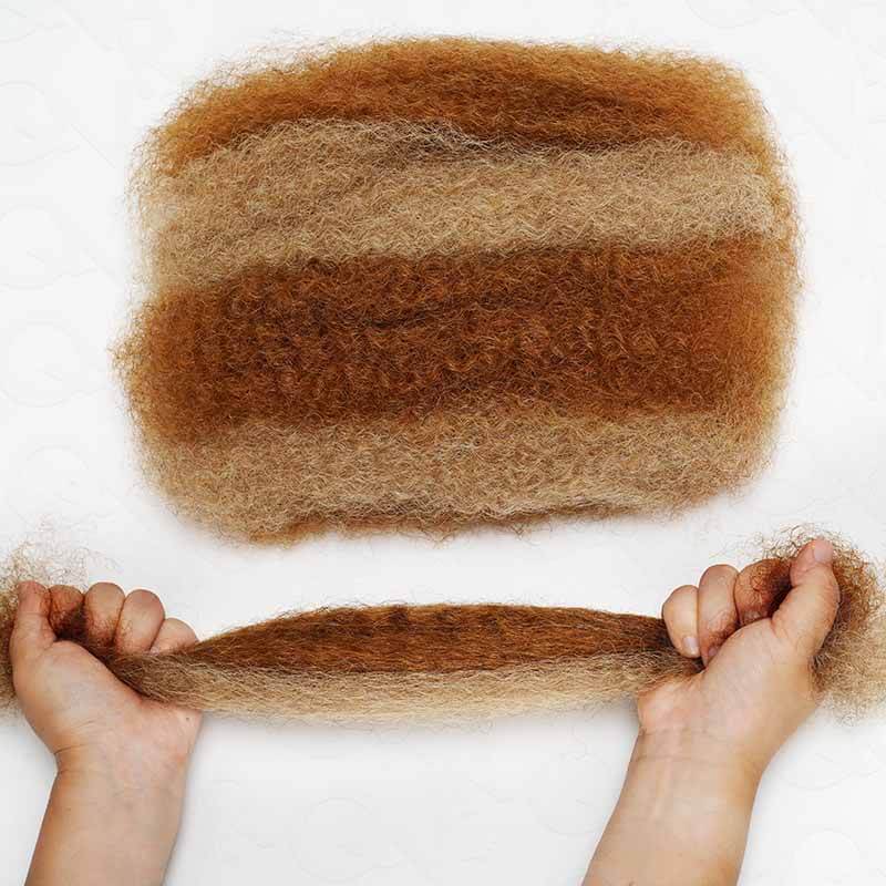 QVR Two Colors #P18/30 Afro Kinky Bulk Human Hair for Mini Twist Braiding Dreadlock - Image 4