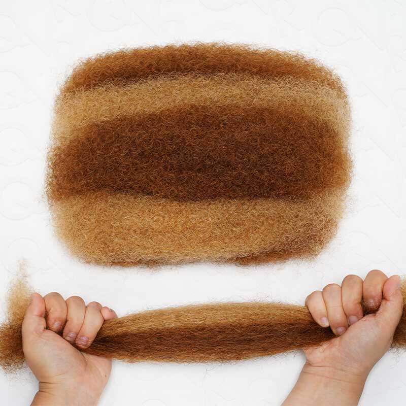 QVR Two Colors #P27/30 Afro Kinky Bulk Human Hair for Mini Twist Braiding Dreadlock - Image 4