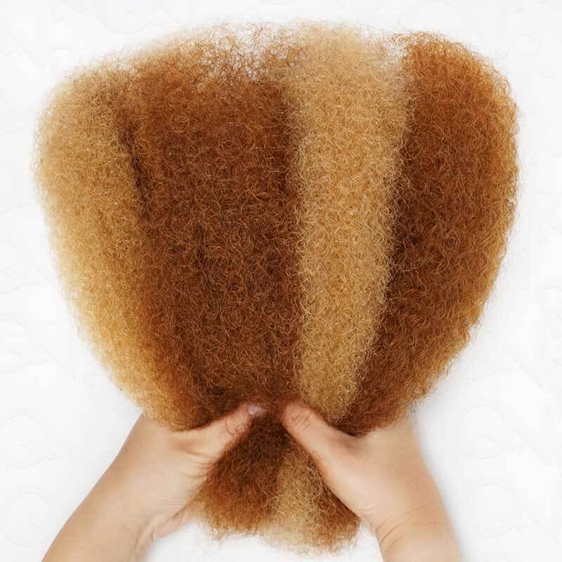 QVR Two Colors #P27/30 Afro Kinky Bulk Human Hair for Mini Twist Braiding Dreadlock - Image 5