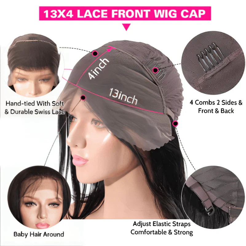 QVR Water Wave Highlight #4/27 Piano Color High Density 13x4 Transparent Lace Front Wigs - Image 4