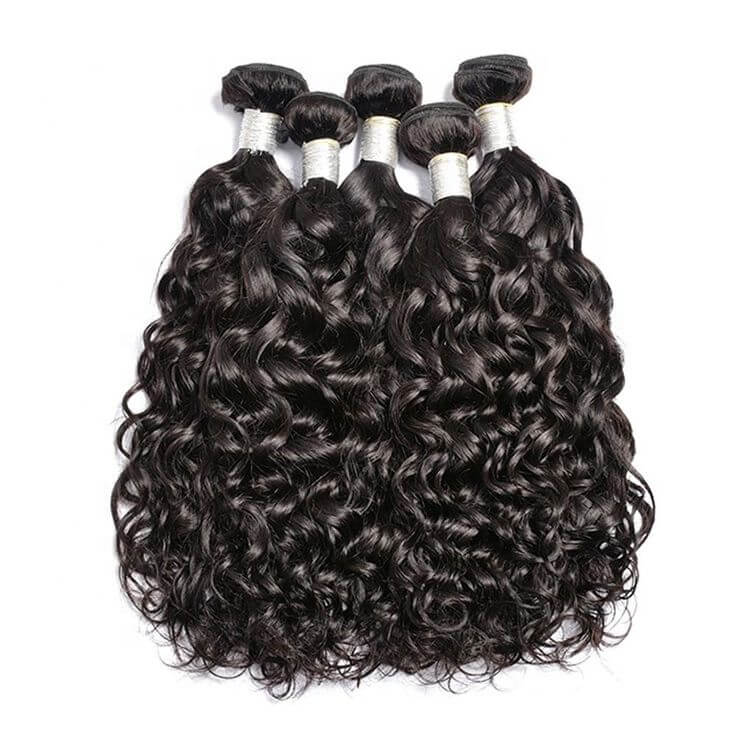QVR Water Wave Human Hair Weaves 1 Bundles - Image 4