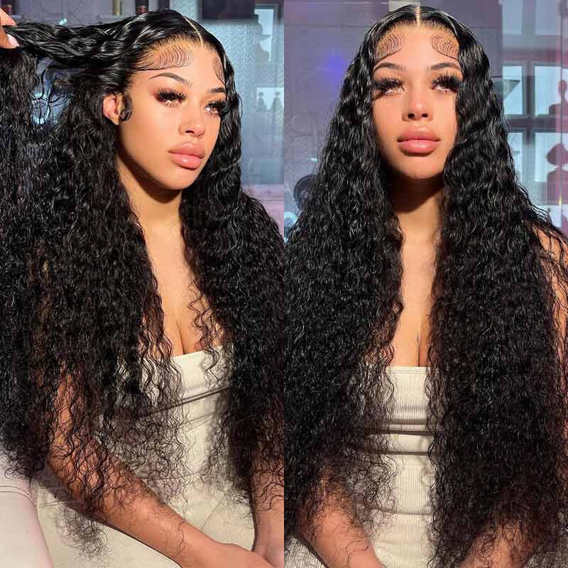 QVR Glueless Pre-cut 4x6 HD Lace Closure Human Hair Wigs Deep Curly Wear & Go Wigs - Image 4