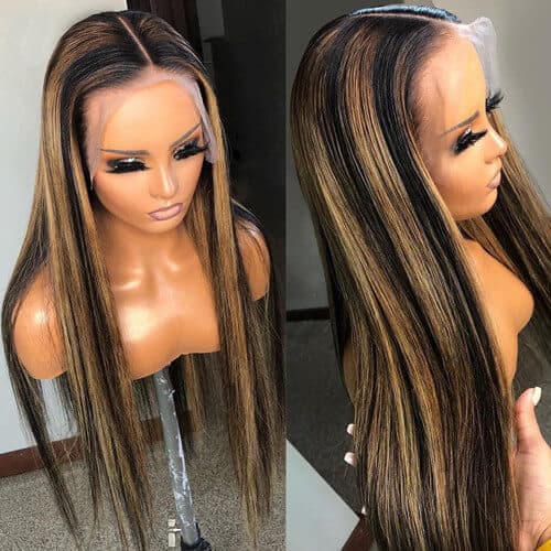 QVR Real Glueless Pre-cut 13x4/4x6 Lace Closure Wigs Balayage Highlights Colored Wig Body Wave/Straight Human Hair Wigs - Image 8