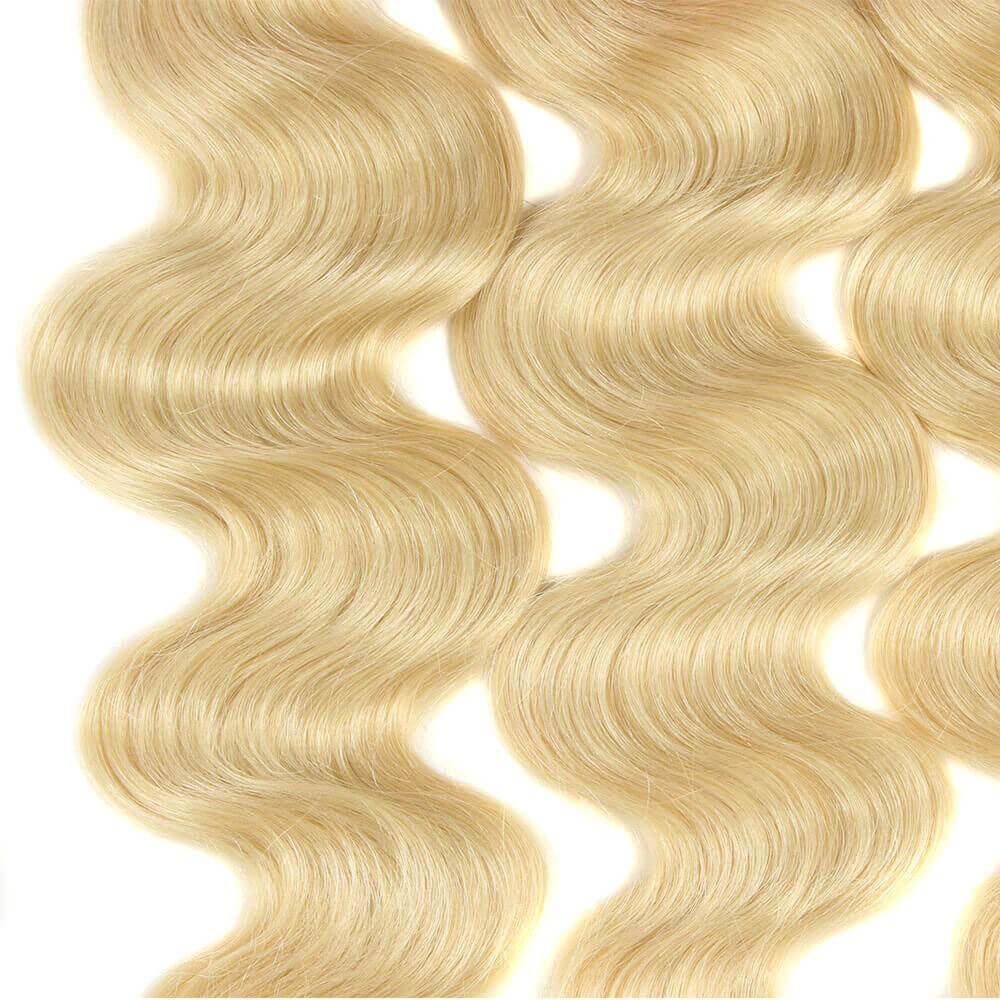 QVR Russian Blonde Body Wave Virgin Human Hair 3 Bundles - Image 6