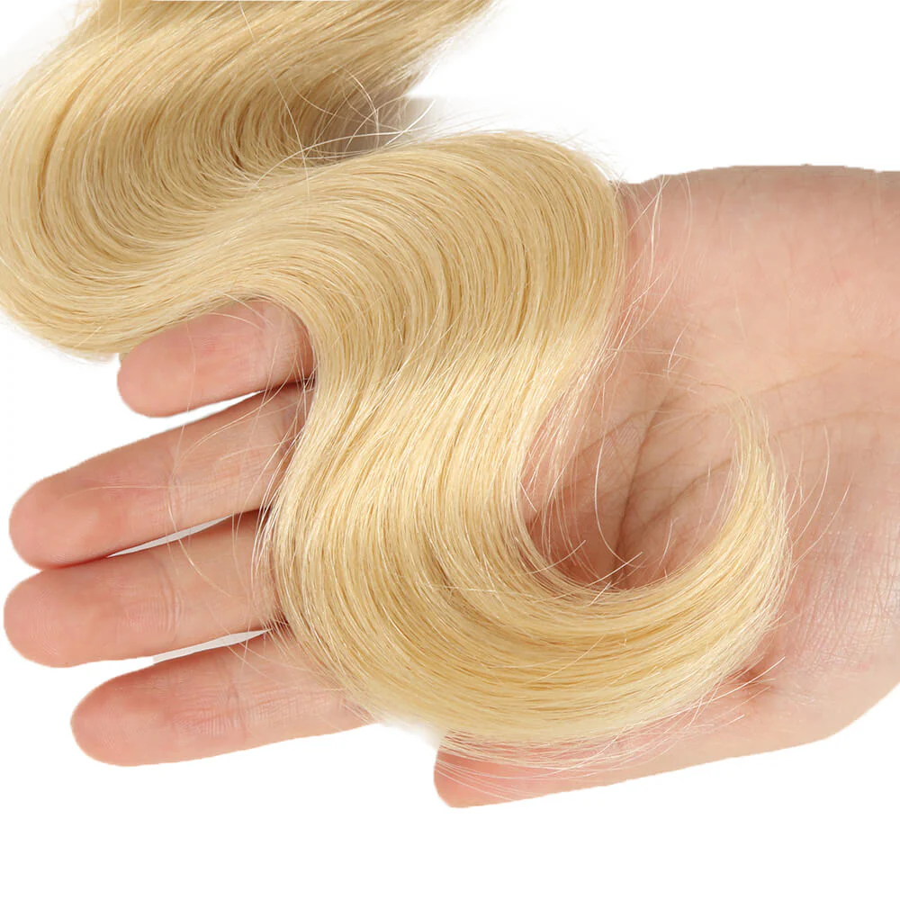 QVR Virgin Human Hair Body Wave Blonde Bundle 1pc - Image 4