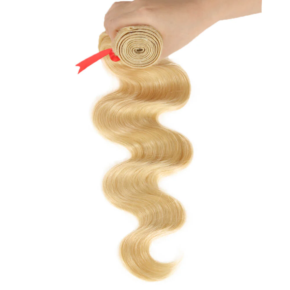 QVR Virgin Human Hair Body Wave Blonde Bundle 1pc - Image 6