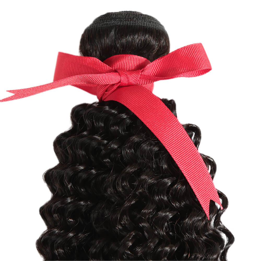 QVR Kinky Curly Human Hair Weaves 1 Bundle - Image 3