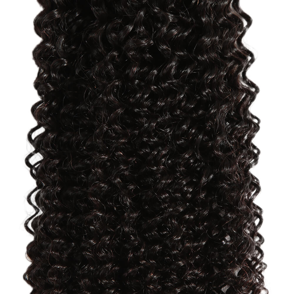 QVR Kinky Curly Human Hair Weaves 1 Bundle - Image 5