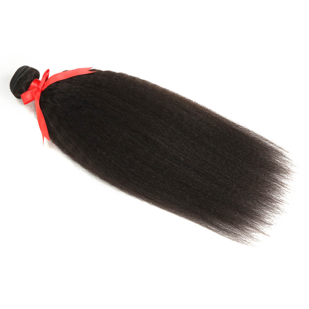 QVR Kinky Straight Human Hair Weaves 1 Bundle - Image 5
