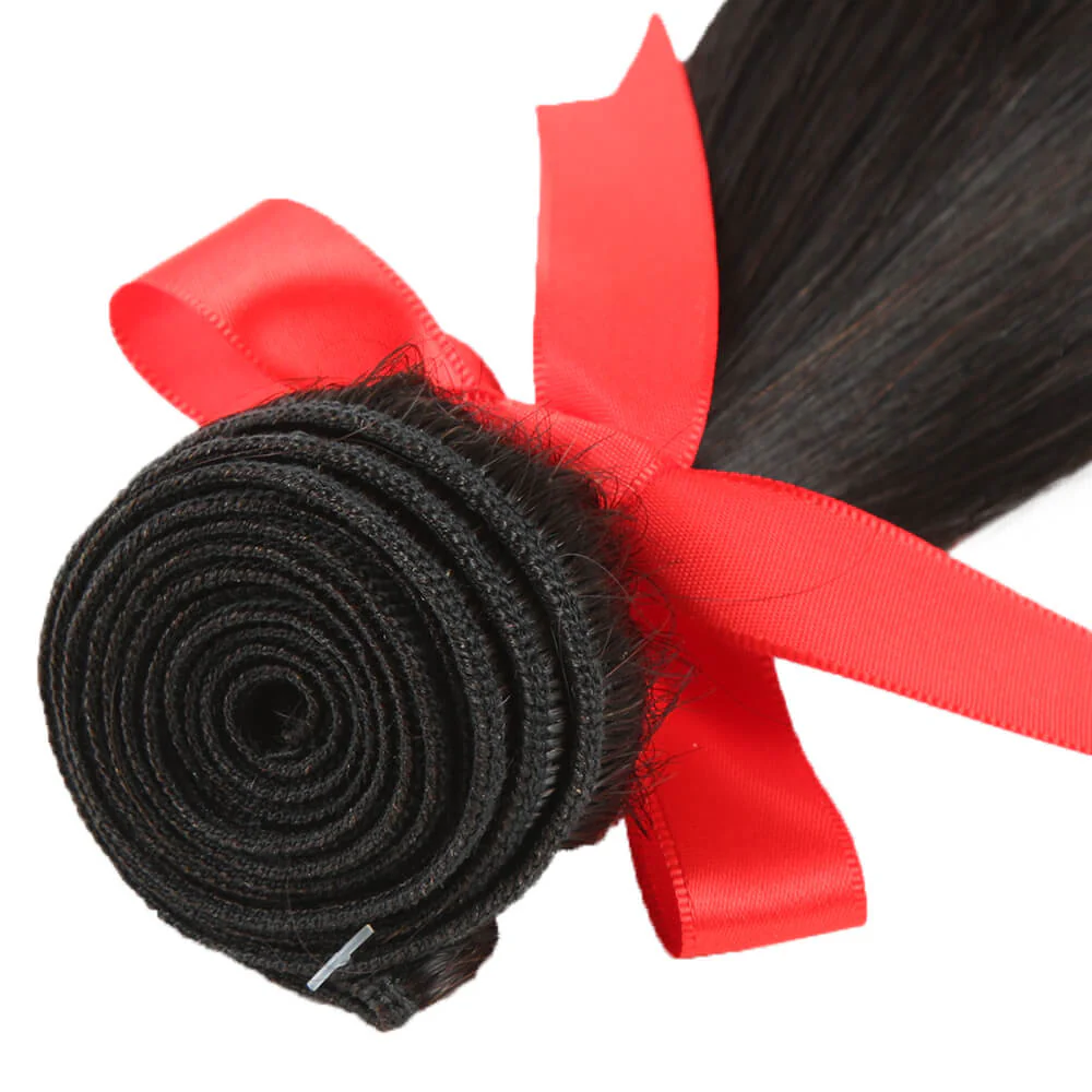 QVR Silk Straight Human Hair Weaves 1 Bundle - Image 3