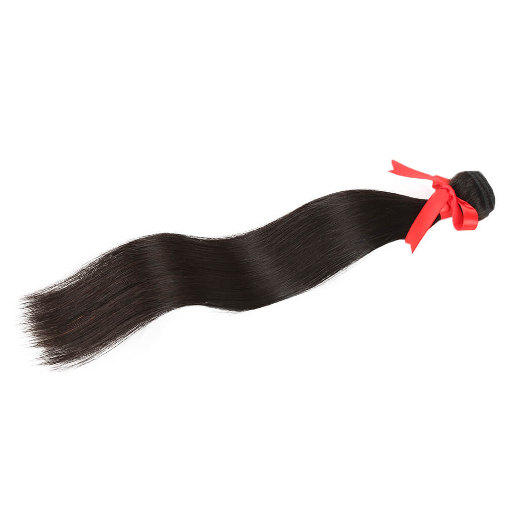 QVR Silk Straight Human Hair Weaves 1 Bundle - Image 4