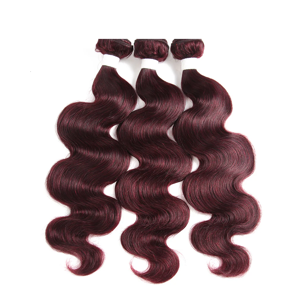 Skunk Stripe Human Hair 3 Bundles with Closure Blonde Closure And 99J Hair Bundles Style Virgin Human Hair Weave - Image 7