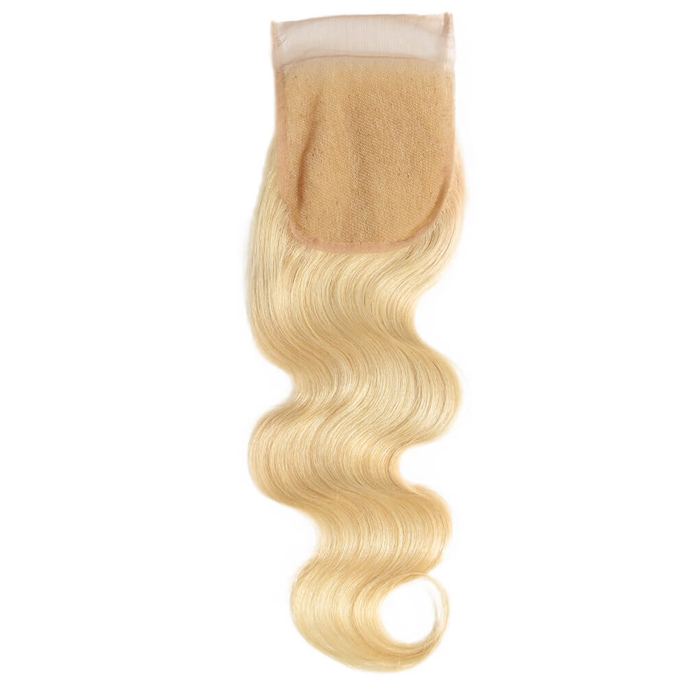 Skunk Stripe Human Hair 3 Bundles with Closure Blonde Closure And 99J Hair Bundles Style Virgin Human Hair Weave - Image 8