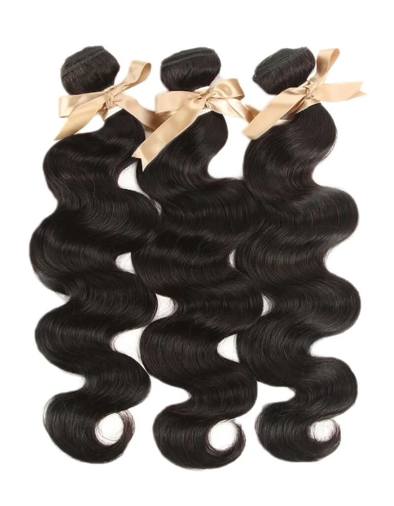Skunk Stripe Human Hair 3 Bundles with Closure Red Closure And Black Hair Bundles Style Virgin Human Hair Weave - Image 2