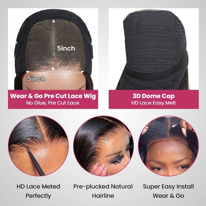 BOGO|Straight Ombre Brown Blunt Cut 4x4 Short Bob Wigs - Image 6