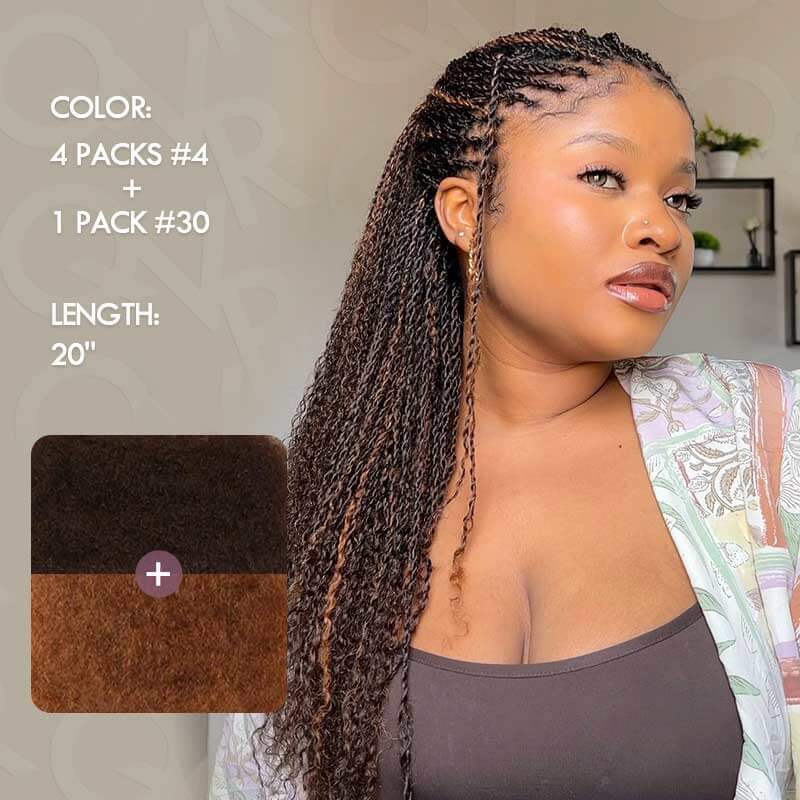 SUPER DEAL|3 PACKS Dark Brown Afro kinky Bulk SEND 1 FREE HAIR 10'' - Image 3