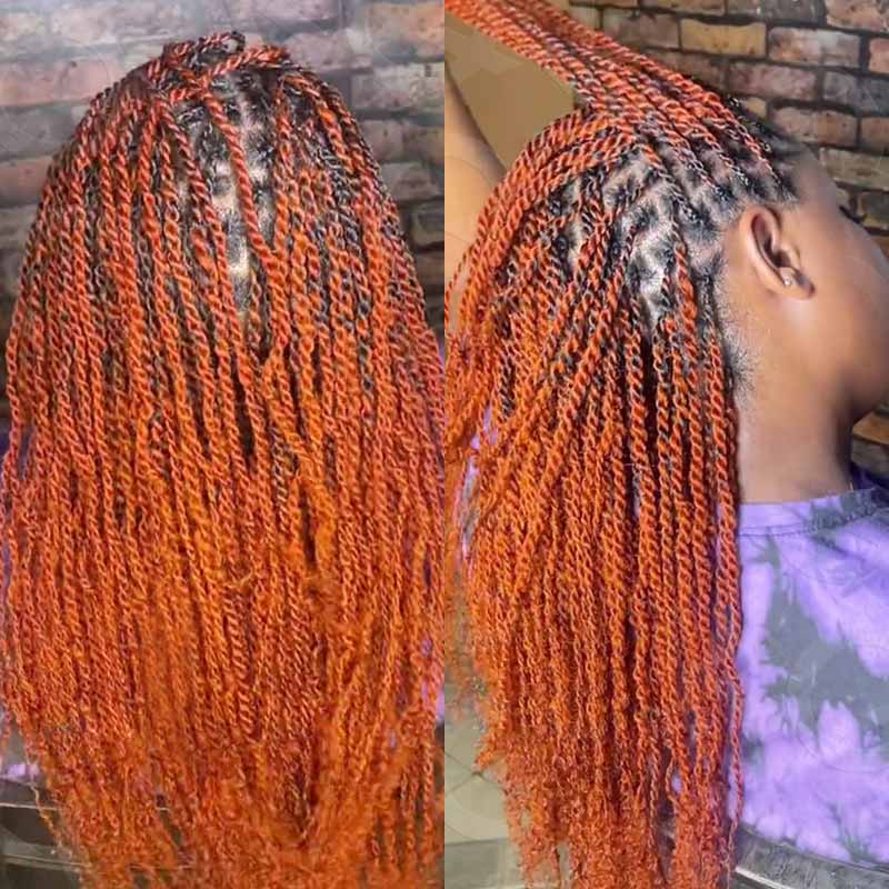 SUPER DEAL|3 PACKS Dark Orange Afro kinky Bulk SEND 1 FREE HAIR 10'' - Image 3