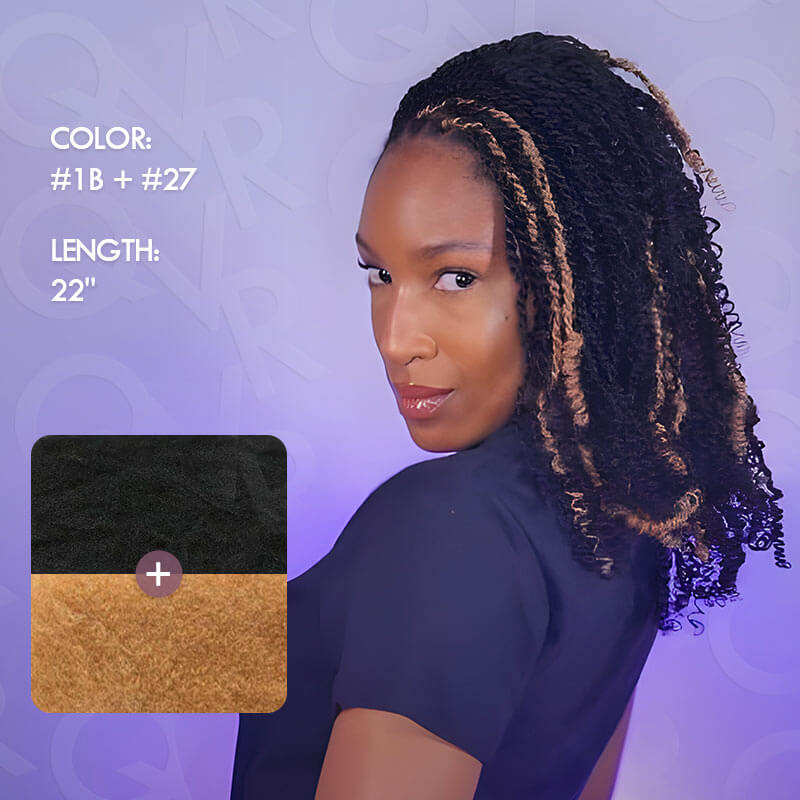 SUPER DEAL|3 PACKS Honey Blonde Afro kinky Bulk SEND 1 FREE HAIR 10'' - Image 4