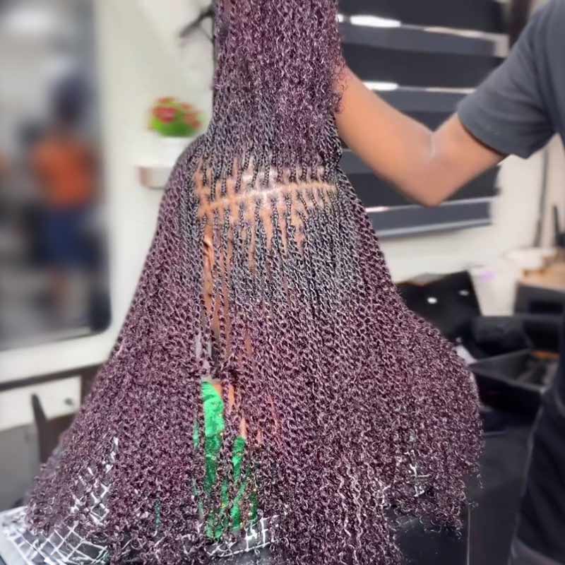 US Only|QVR #1B/99J Afro kinky Bulk Human Hair - Image 2