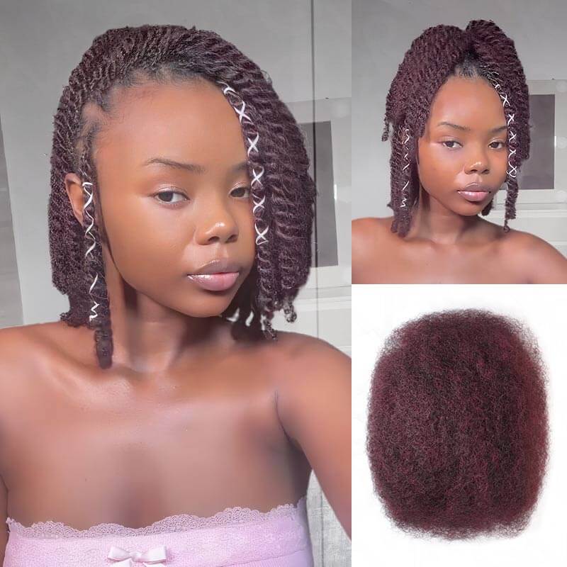 US Only|QVR #1B/99J Afro kinky Bulk Human Hair - Image 4