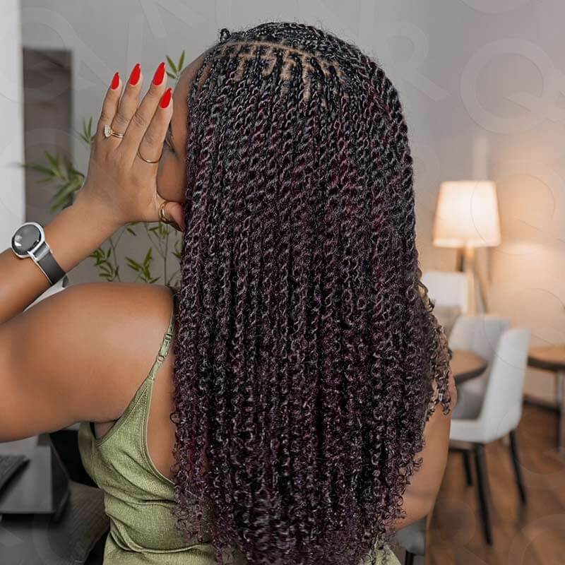 US Only|QVR #1B/99J Afro kinky Bulk Human Hair - Image 5