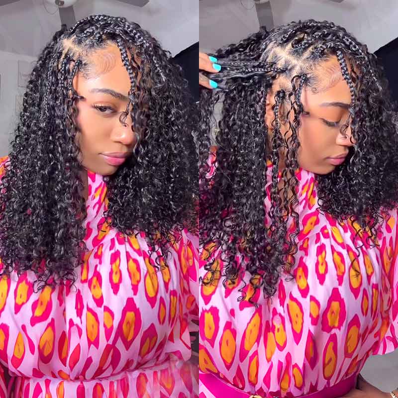 US Only|QVR #1B Burmese Curly Feather Crochet Human Hair - Image 3