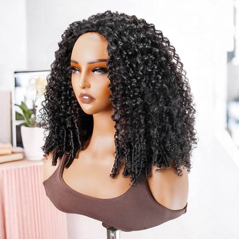 US Only|QVR #1B Burmese Curly Half Wig - Image 10