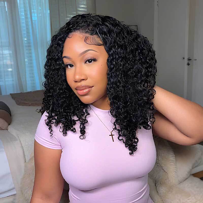 US Only|QVR #1B Burmese Curly Half Wig - Image 3