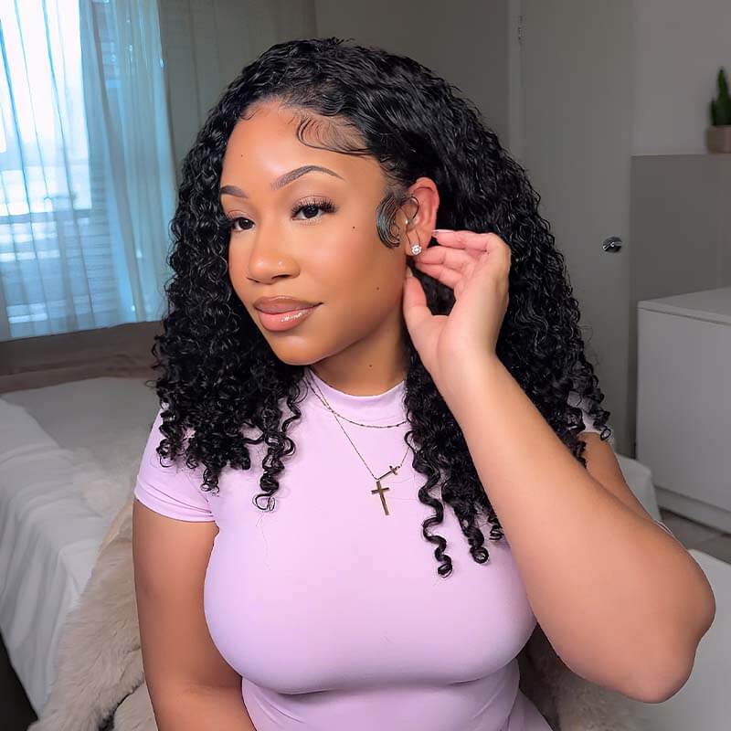 US Only|QVR #1B Burmese Curly Half Wig - Image 4
