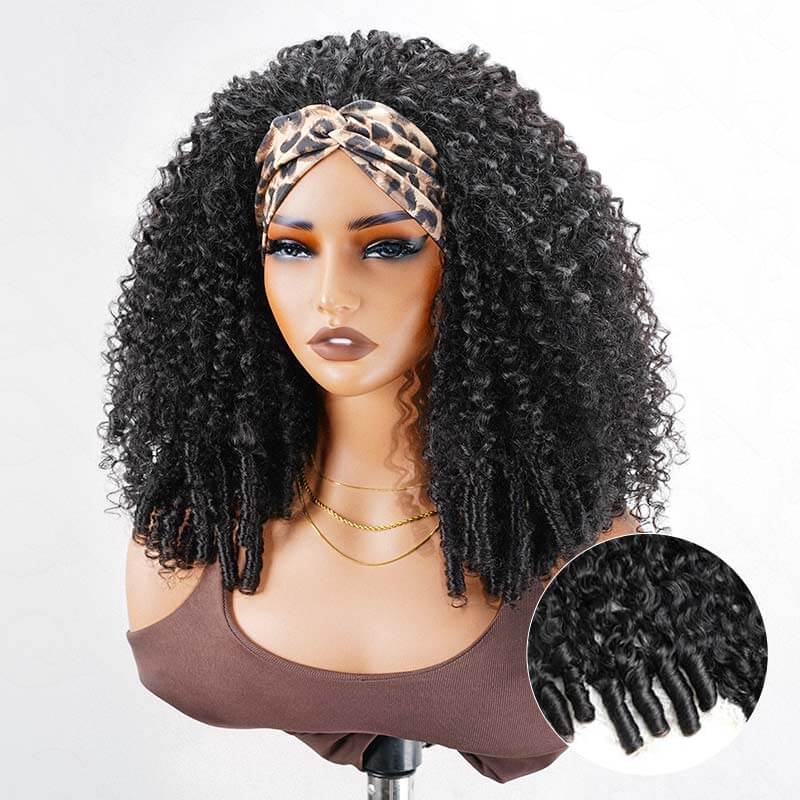 US Only|QVR #1B Burmese Curly Half Wig - Image 5