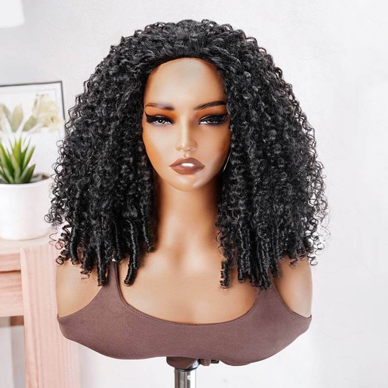 US Only|QVR #1B Burmese Curly Half Wig - Image 9