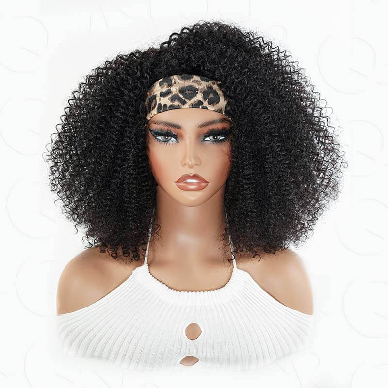 US Only|QVR #1B Kinky Curly Half Wig - Image 5