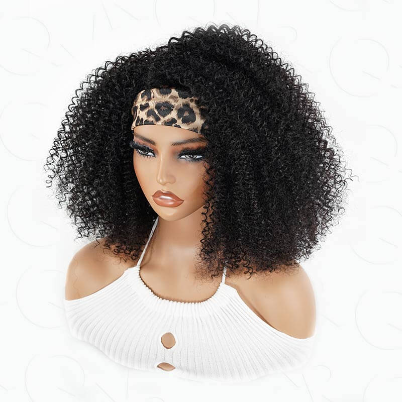 US Only|QVR #1B Kinky Curly Half Wig - Image 6