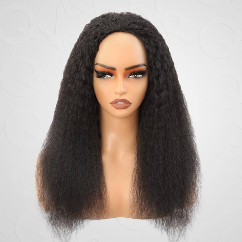 US Only|QVR #1B Kinky Straight Half Wig - Image 10