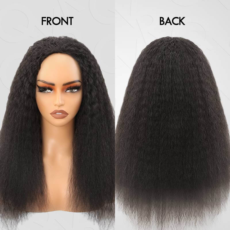 US Only|QVR #1B Kinky Straight Half Wig - Image 7