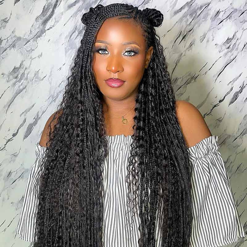 US Only|QVR #1B Water Wave Bulk Braiding Hair - Image 6