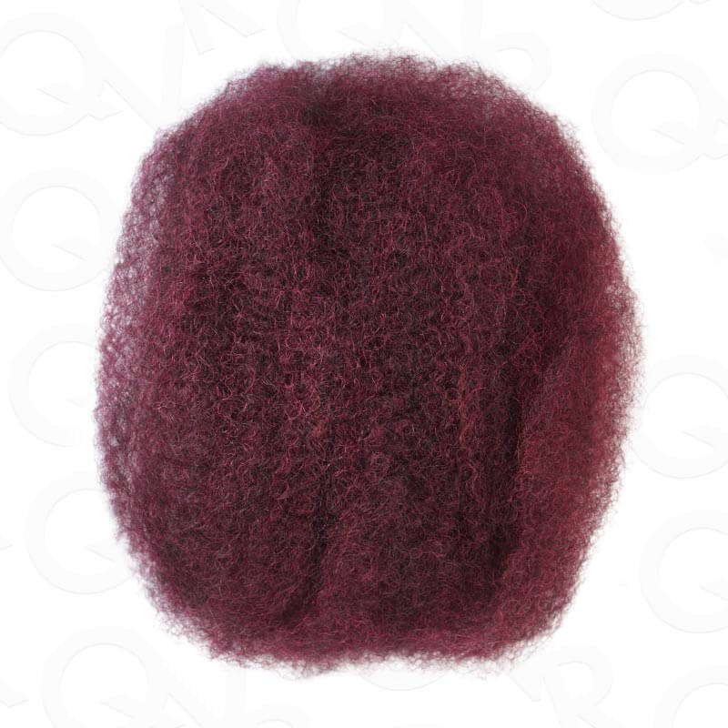 QVR 1 Pack #1B/99J/Burgundy Afro Kinky Bulk Human Hair - Image 3