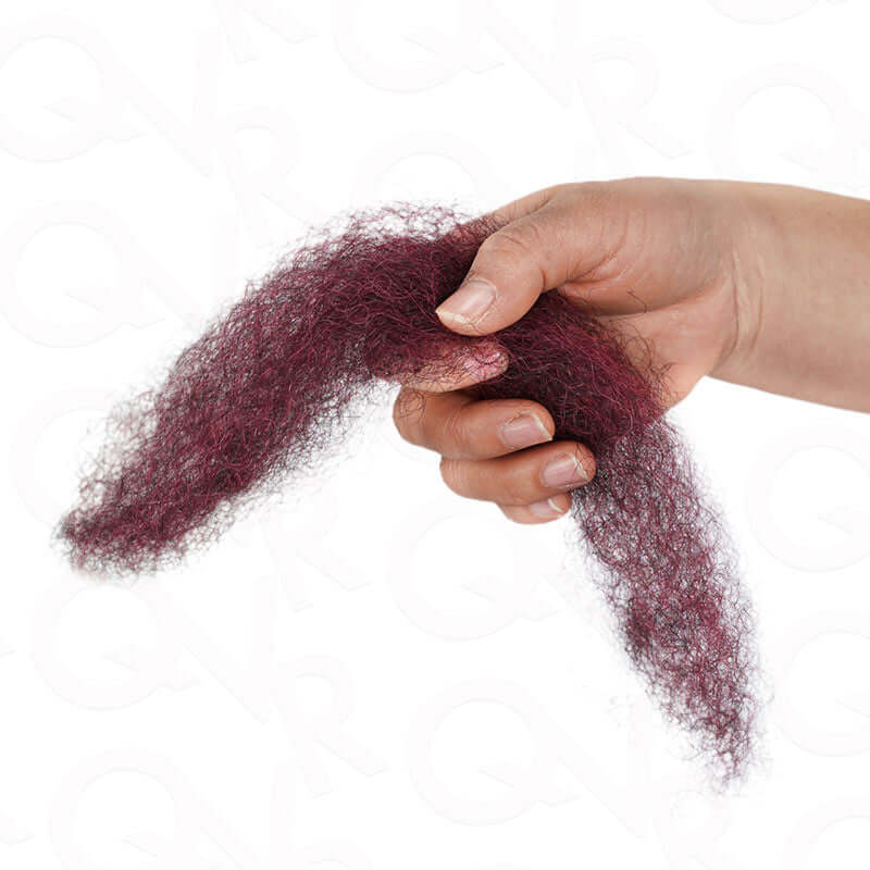 QVR 1 Pack #1B/99J/Burgundy Afro Kinky Bulk Human Hair - Image 7