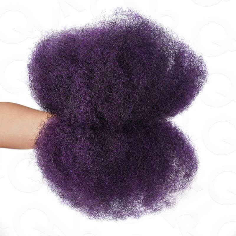 US Only|QVR Mix #1B/Purple Afro kinky Bulk Human Hair - Image 6