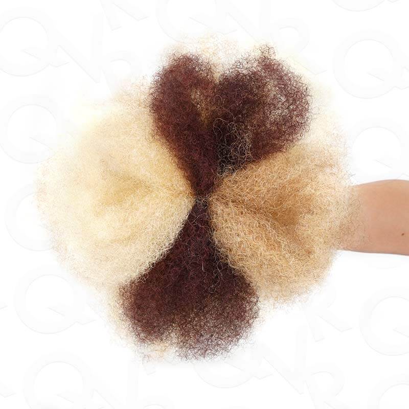 QVR 1 Pack Two Colors #6/SOrange4 Afro Kinky Bulk Human Hair - Image 8