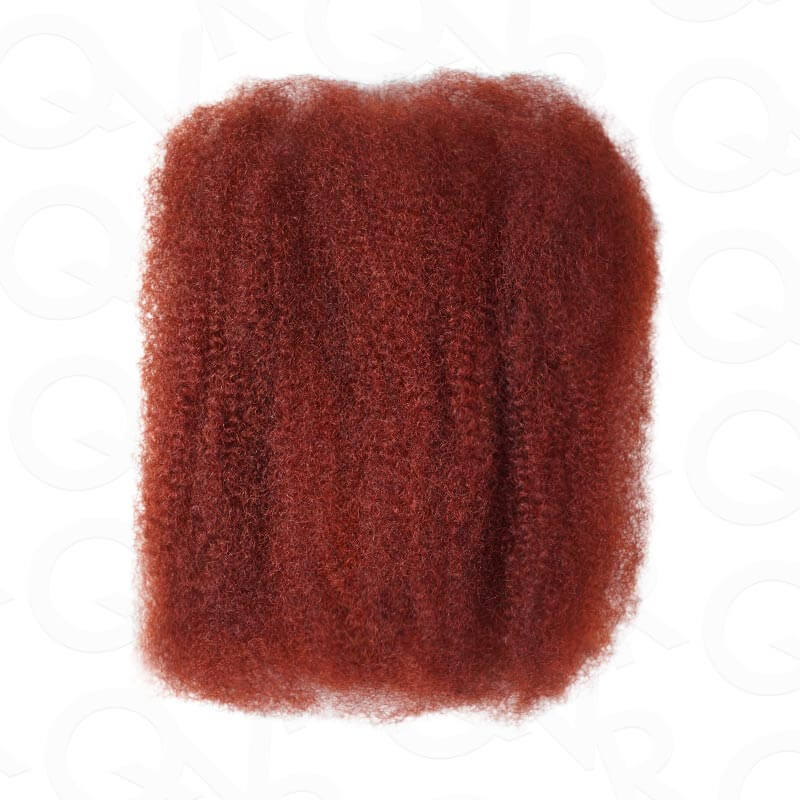 QVR 1 Pack Reddish Brown Color Afro Kinky Bulk Human Hair - Image 7