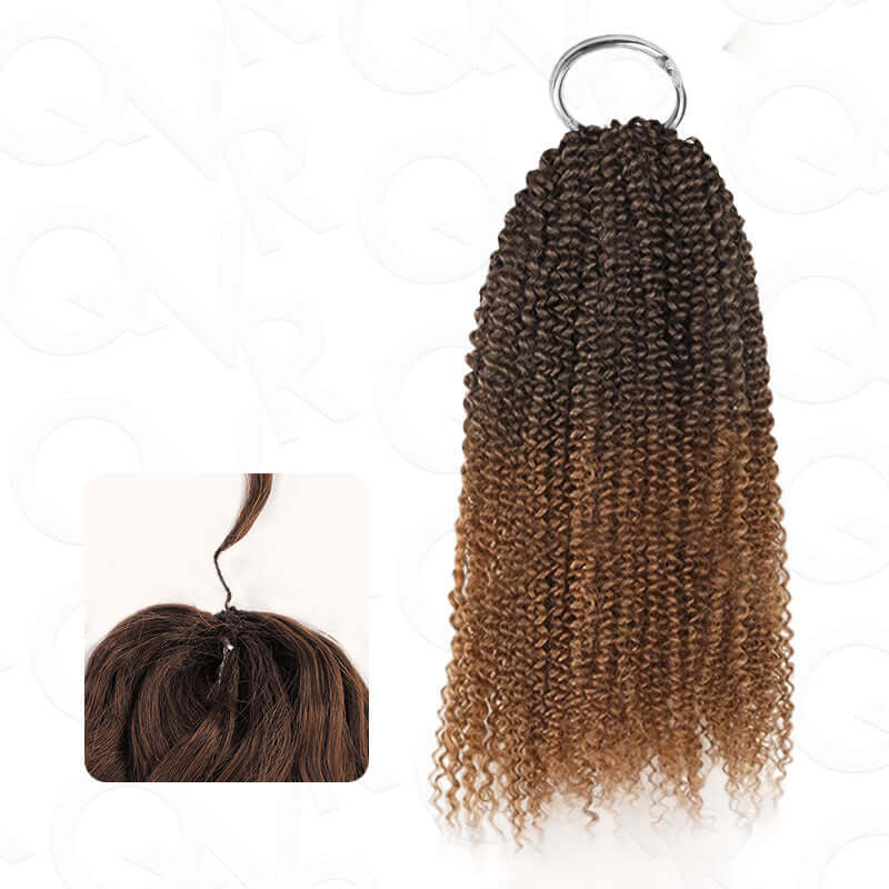 QVR #T2/30 Crochet Hair Deep Wave Machine Made Feather Human Hair Extension - Image 13